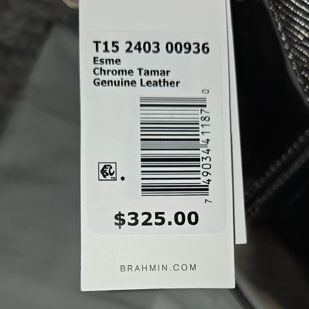 NWT Brahmin ESME Shoulder Bag In Chrome Tamar - Picture 14 of 15